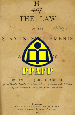 THE LAW OF THE STRAITS SETTLEMENTS