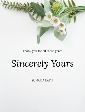 Sincerely Yours