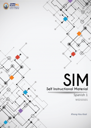 SIM Self Instructional Material Spanish 1 WSD10101