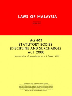 Act 605 STATUTORY BODIES (DISCIPLINE AND SURCHARGE) ACT 2000